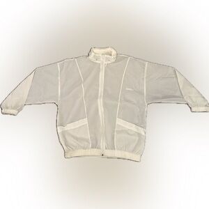White Windbreaker
